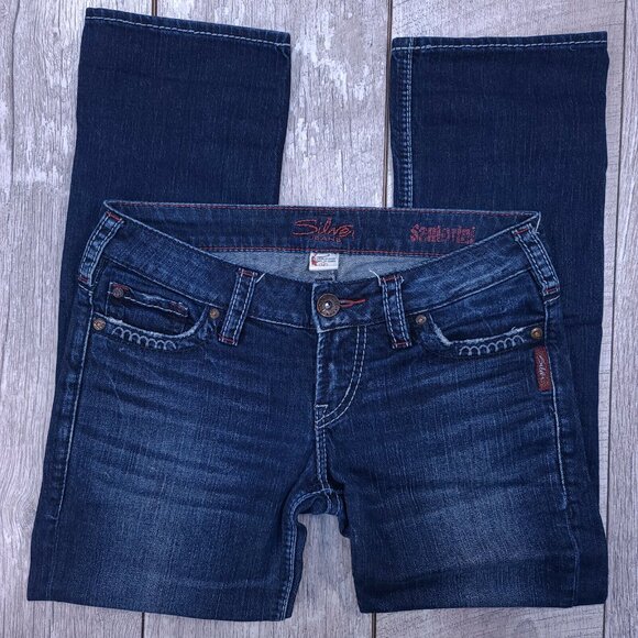 Silver Jeans Womens Santorini Crop Size 26 Blue Denim Cropped Pants Low Rise - Picture 3 of 6